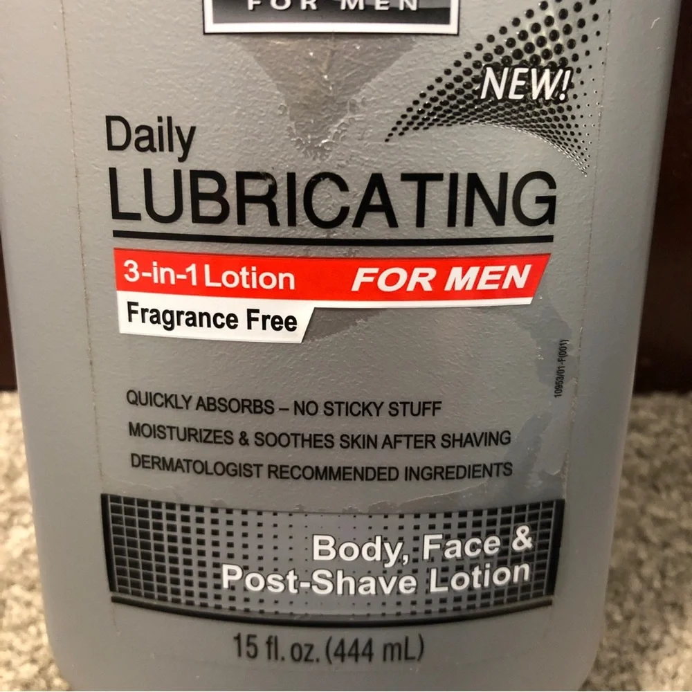 Lucky For Men Daily Lubricating 3 In 1 Lotion, Body, Face & Post Shave, 15oz